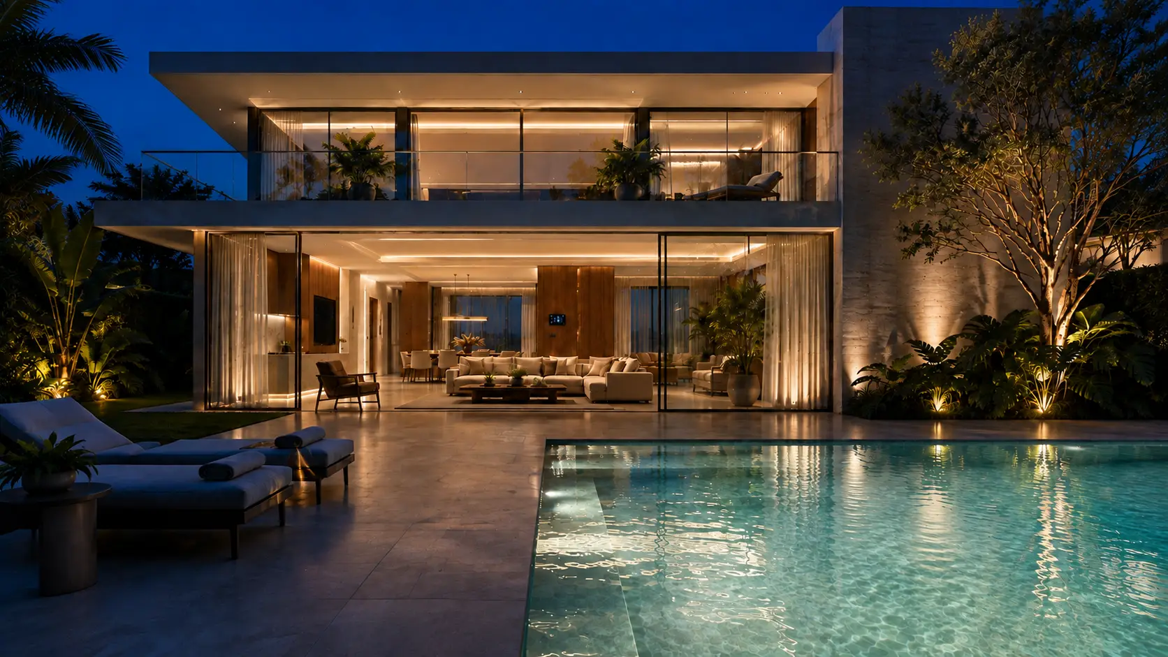 Piscina — noturna